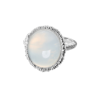 SOFT ROOM天然玉髓白水晶玛瑙戒指礼物配饰女小众设计轻奢高级感