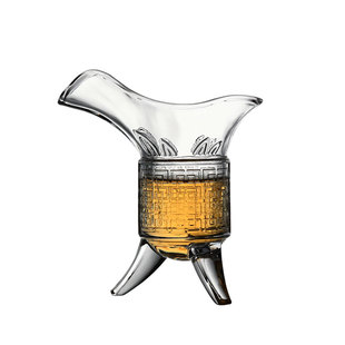 {青铜鼎杯  项羽霸王 一酒定天下}中古杯国潮白酒杯水晶啤酒杯子