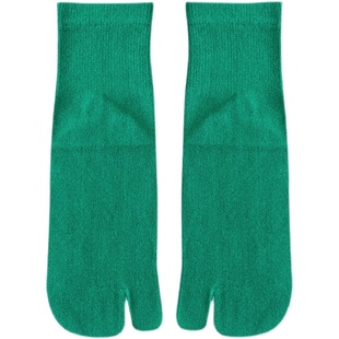 分趾袜女中筒袜秋冬日系纯棉二指袜大脚趾分开猪蹄鞋两趾袜木屐袜