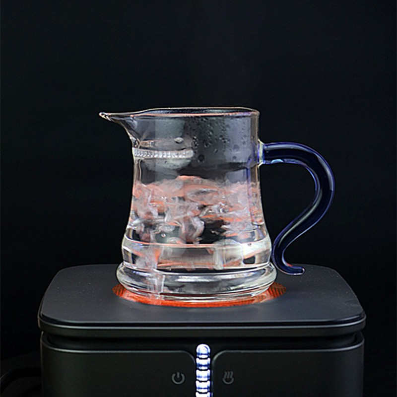 加厚耐热月牙公道杯高硼硅玻璃分茶器杯漏一体简约滤泡绿茶杯纯色