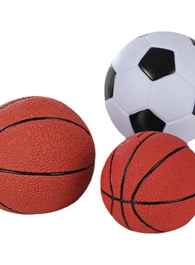 创意搪胶防摔篮球足球存钱罐摆件