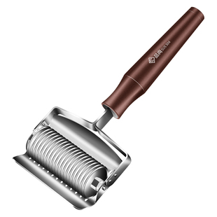 304不锈钢切面器手动压面滚轮刀手工专用面条机新款家用削面神器