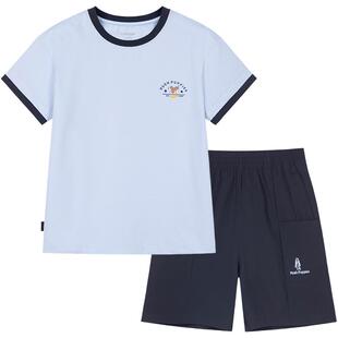 暇步士童装儿童套装夏新品男大童防晒短袖凉感宝宝女童速干短裤