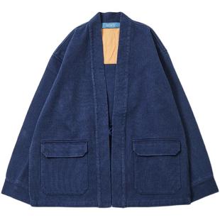 UNV 刺子道袍 蓝染剑道服面料 复古  阿美咔叽夹克 重磅 休闲外套