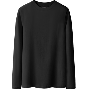 螺纹棉质打底衫女妈妈可内外穿搭小圆中立半高领长袖t恤修身秋衣