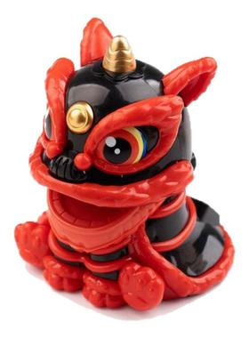 太阳能醒狮中国风吉祥舞狮国潮狮子家居汽车摆件可爱年会礼品跨境