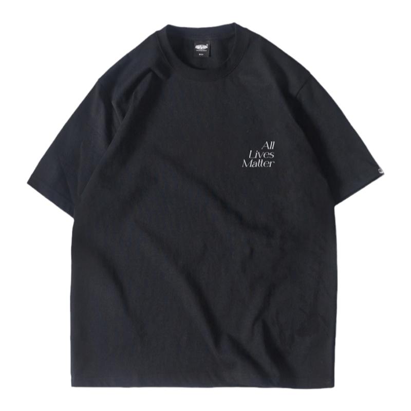 DAKYAM(达人)All Lives Matter 生命皆可贵文字印花圆领短袖TEE恤