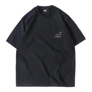 DAKYAM(达人)All Lives Matter 生命皆可贵文字印花圆领短袖TEE恤