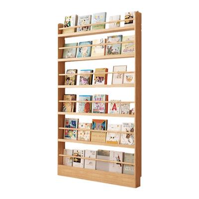 墙上门后置物架实木书架