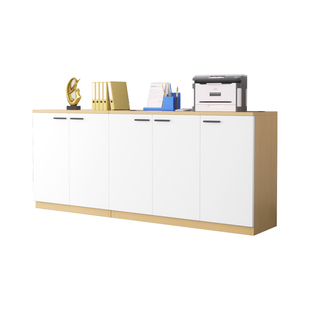 办公室木质文件柜资料柜矮柜落地收纳柜打印复印机柜子底座储物柜