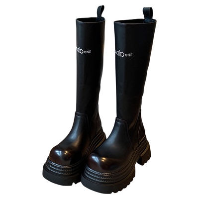 冬季加绒厚底高筒骑士靴长靴