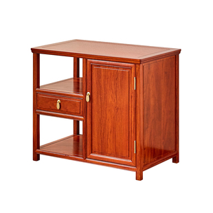 缅甸花梨木茶水柜全实木茶桌边柜新中式大果紫檀茶水台阳台茶几柜