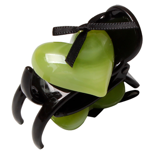 果冻色爱心高马尾抓夹韩版夏季甜美后脑勺丸子头发夹鲨鱼夹发卡子