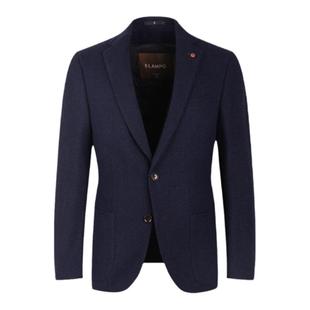 【羊毛羊绒】LAMPO/蓝豹男士单西服花呢羽绒内胆休闲西装男外套