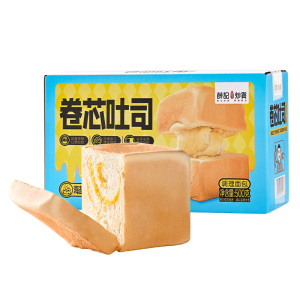 薛记炒货 海盐芝士吐司面包500g/箱 代餐夹心 营养早餐