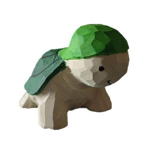 神工巧匠丨乌龟小绿木雕摆件 纯手工雕刻 办公室小摆件生日小礼品