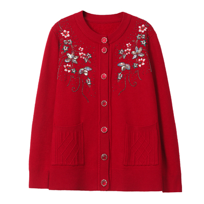 恒源祥羊毛针织开衫毛衣