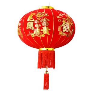 新款春节福字大红灯笼绒布过年乔迁商场装饰农村别墅大门口阳台
