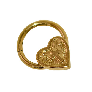 HELIX巴洛克爱心耳骨环1.2粗杆穿刺十字桃心耳环少女小众设计复古