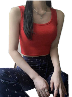 辣妹夜店性感美背交叉小吊带背心
