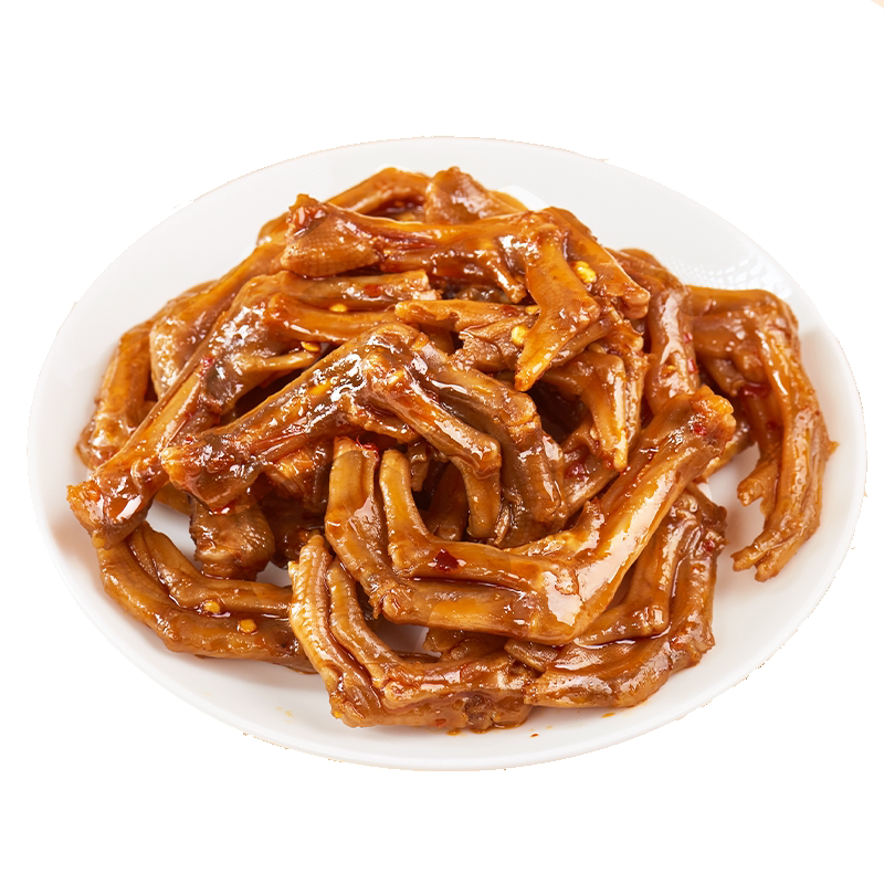 小民酱鸭香辣鸭爪湖南特产小吃卤香新鲜小鸭爪零食辣味老卤鸭食品