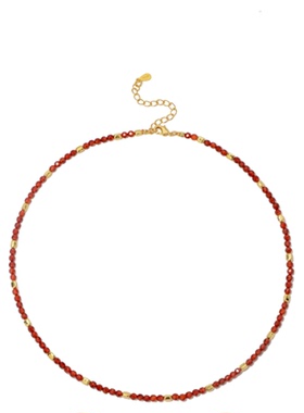 【立享88折】Neverfar象阳而生红玛瑙金运闪闪项链好运