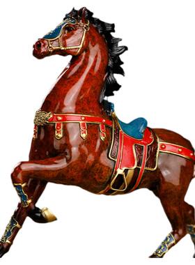 马到成功铜马摆件领导办公室柜