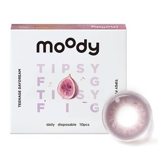 moody日抛10片美瞳小直径烛光圆舞松林木屋自然融瞳彩色隐形眼镜