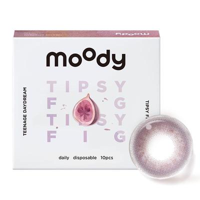 moody日抛10片小直径美瞳松林木屋雾境桃花少女白日梦隐形眼镜