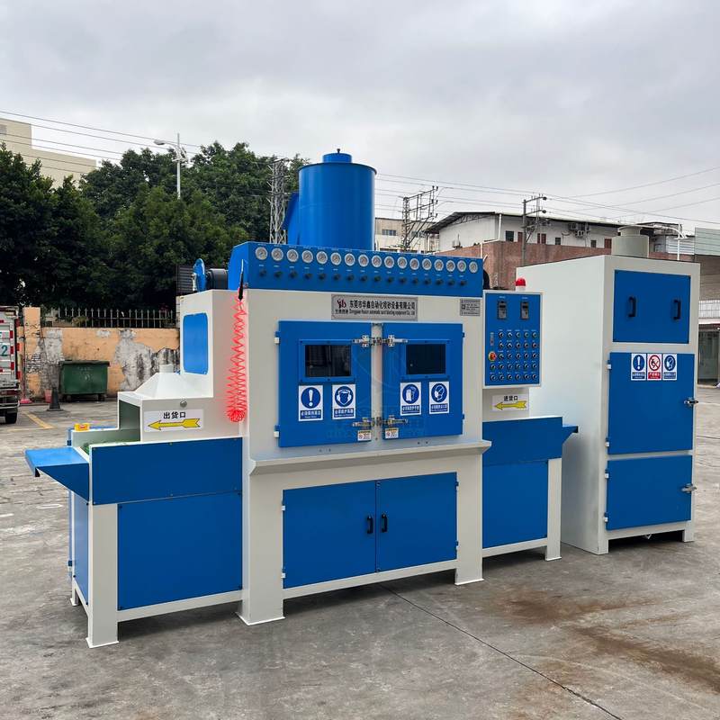 自动喷砂机厂家直供玻璃铝板模具除锈设备平面输送式喷沙机