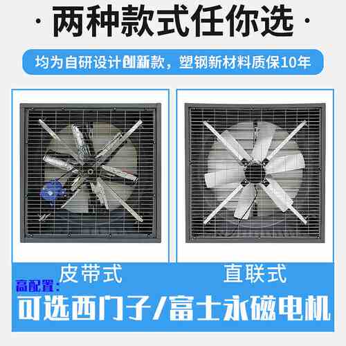 畜牧养殖塑钢防腐轴流负压风机工业排风扇厂房大棚换气排气扇