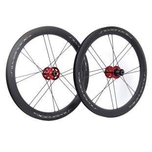SILVEROCK SR40C碳纤维451 406轮组20寸星芒碟刹小轮车折叠自行车