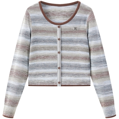 太平鸟花纱针织线套衫上衣女秋季A3EEE3422