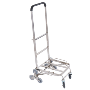 拉杆车折叠六轮爬楼梯手拉车便携行李车不锈钢载重王拉货车购物车