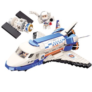 启蒙积木儿童益智拼装小颗粒航天火箭发射基地模型男孩子玩具礼物