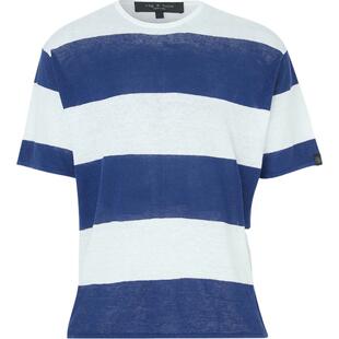 Rag＆Bone 春夏男条纹亚麻针织T恤