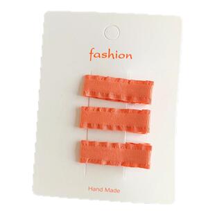 儿童女孩木耳边全包布基础发夹宝宝刘海夹子婴幼儿不伤发防滑发饰