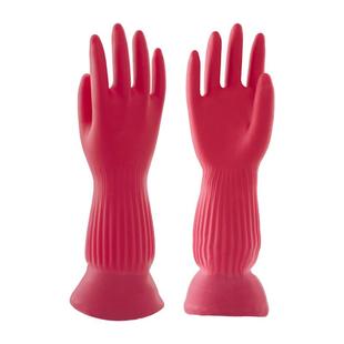 wahoo 进口儿童家务手套小号洗碗女加长橡胶耐用厨房防水洗衣夏季