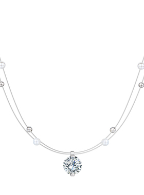 S925纯银莫桑钻石吊坠