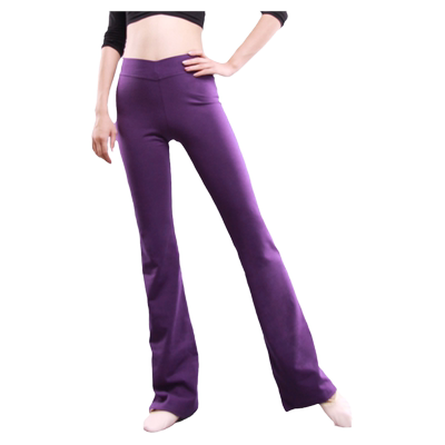 红雨训练健美操低腰黑色舞蹈裤