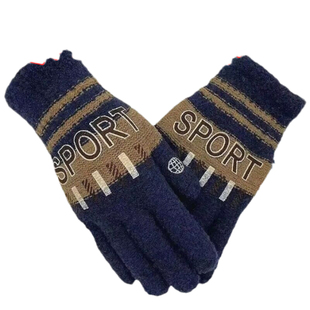 冬季加厚加绒骑行双层手套毛线手套大手大码手套男士户外保暖防寒