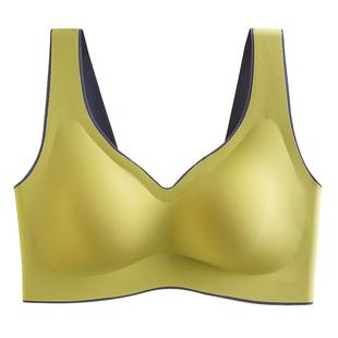 无痕闺蜜泰国乳胶内衣女夏无钢圈小胸聚拢防下垂运动美背心式文胸