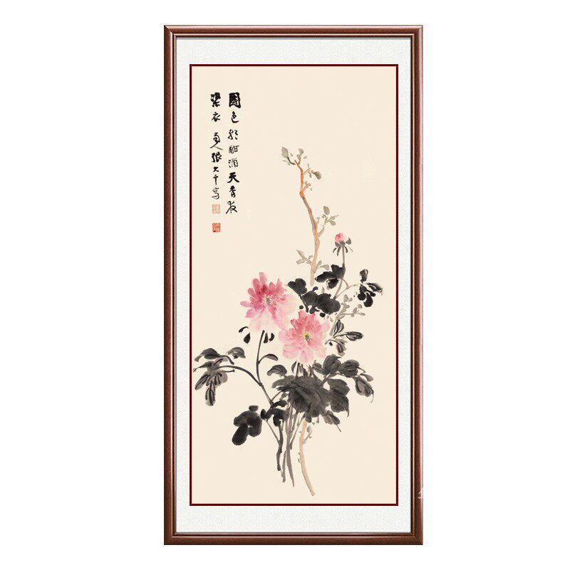 富贵牡丹新中式招财镇宅玄关挂画