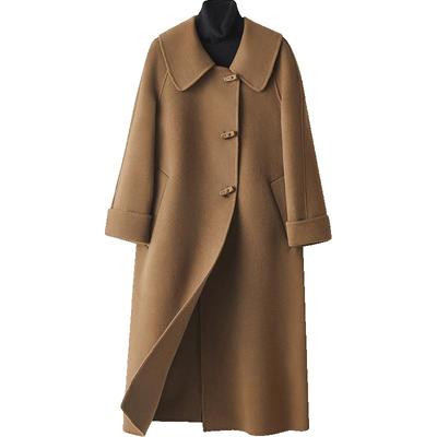 BXV绵羊毛中长款休闲双面呢大衣