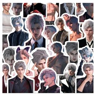 50张恋与深空秦彻贴纸二次元谷子乙游周边人物立绘高颜值帅气卡通涂鸦装饰DIY手机壳行李箱平板防水贴画纸