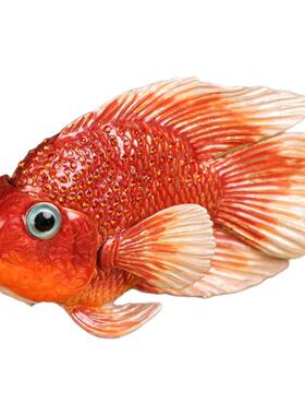 乔迁招财鹦鹉鱼金属工艺品送领导