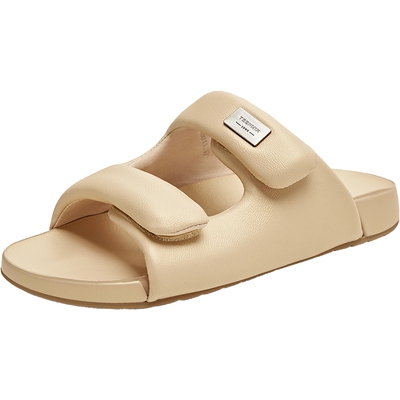 天美意夏季新款时尚休闲舒适简约百搭外穿女一字拖鞋KT065BH5