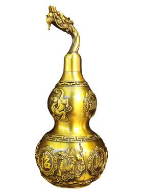 铜招财纳福中式客厅龙头貔貅葫芦