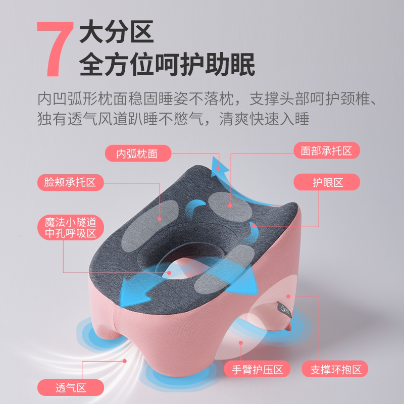 喵睡客午睡枕趴睡枕儿童午睡枕头学生专用午觉趴枕办公室睡觉神器