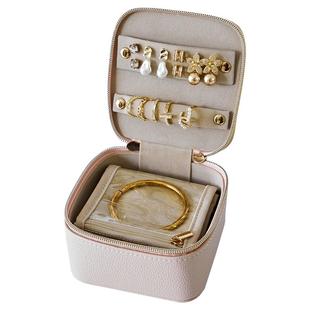 便携首饰包小型耳钉戒指项链手镯首饰盒收纳盒高档精致旅行首饰袋